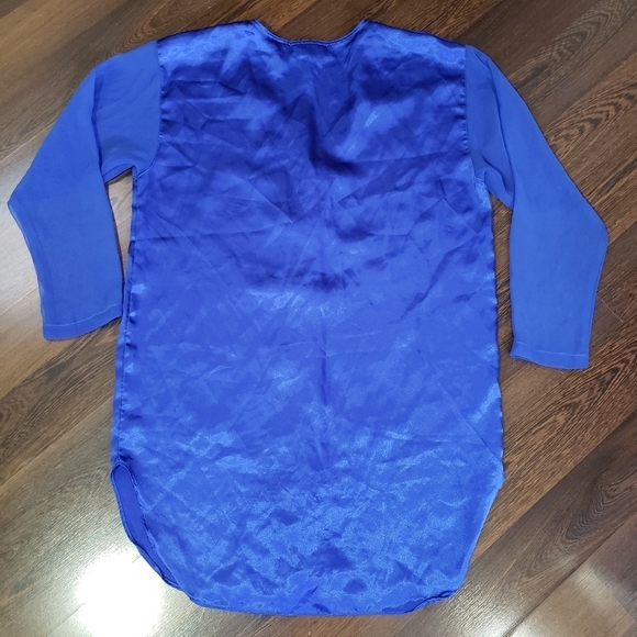 Victoria's Secret Vintage Blue Satin Pearl Button Nightie | Size P/S - Picture 2 of 9